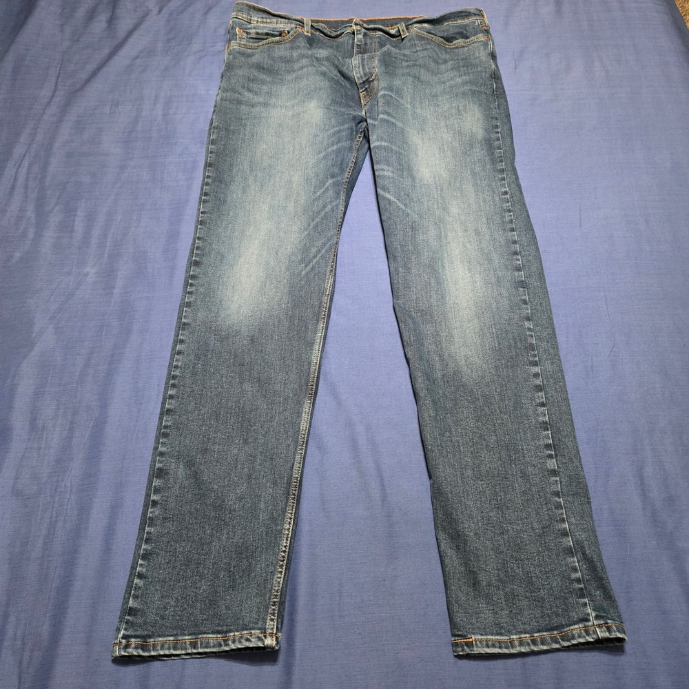 Levis 502 Regular Taper Jeans Mens 40x36 Blue Excellent Stretch WaterLess